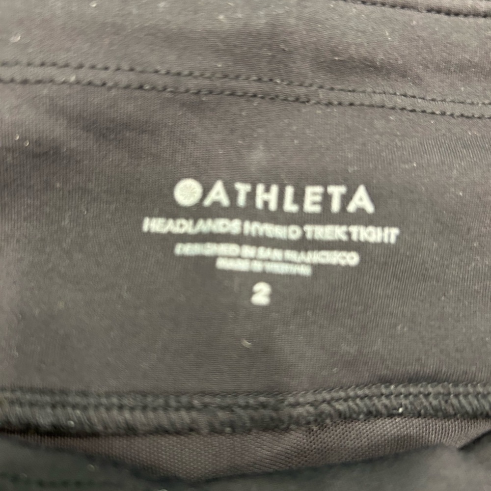 Athleta Headlands Hybrid Tight Black Hike Casual Travel Trek Tech Adventure Sz 2 - Picture 3 of 10